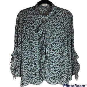 Jaipur chiffon ruffled front top